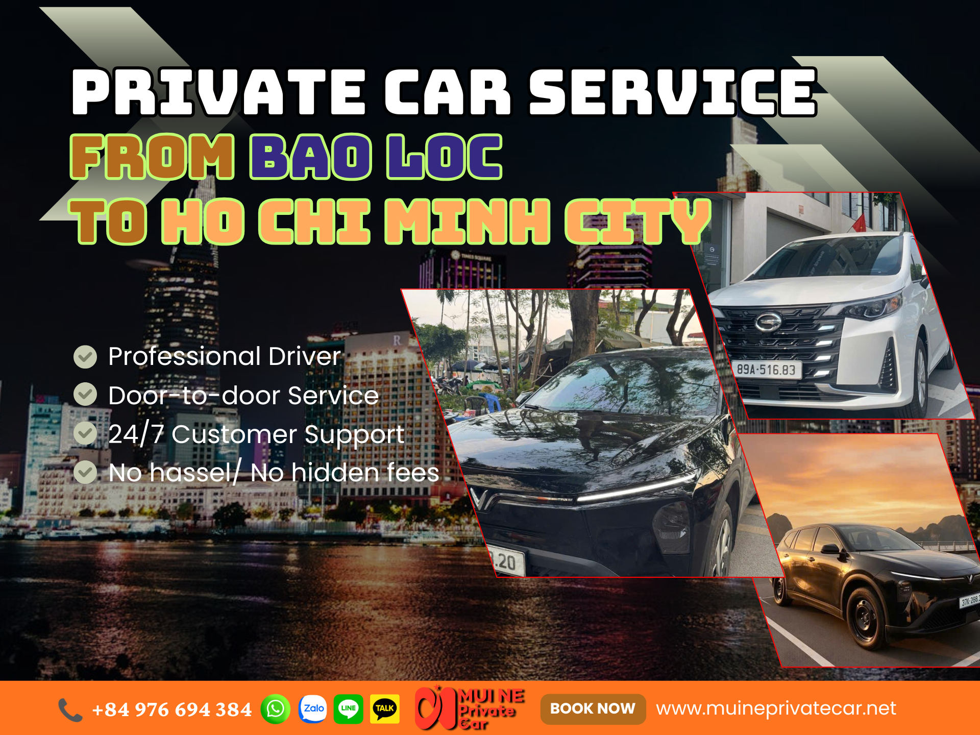 Bao Loc to Ho Chi Minh City Private Car Transfer - Mui Ne Private Car