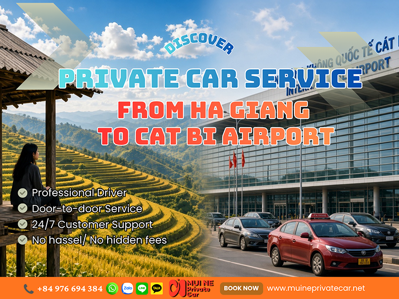 Ha Giang to Cat Bi Airport Private Car Transfer Service