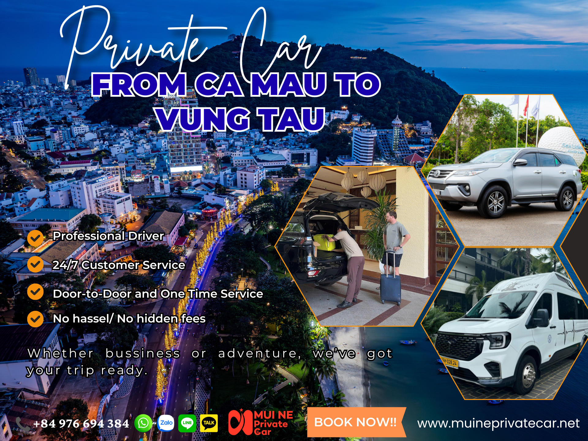 Private car Ca Mau to Vung Tau