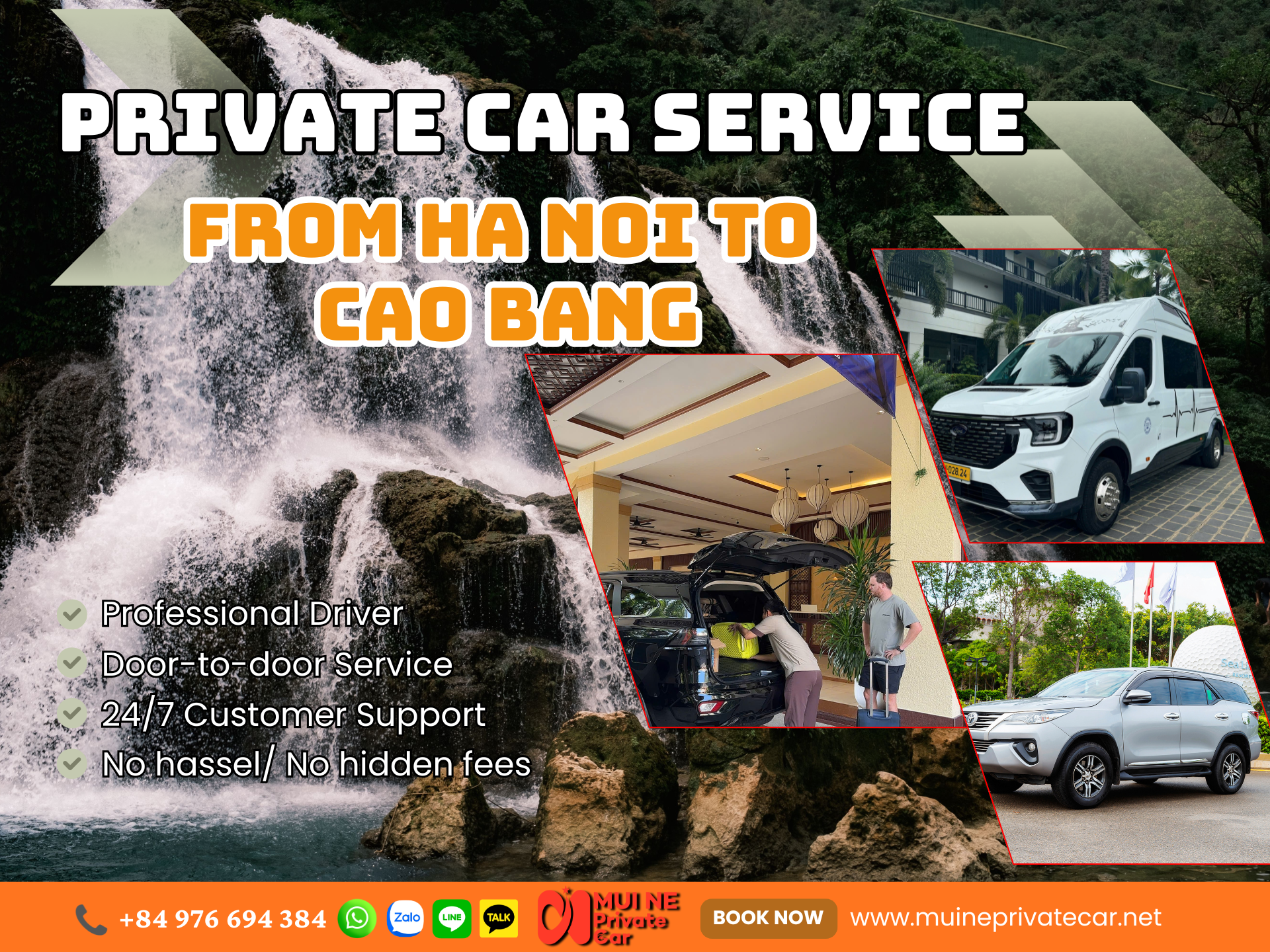 Private Car Ha Noi to Cao Bang