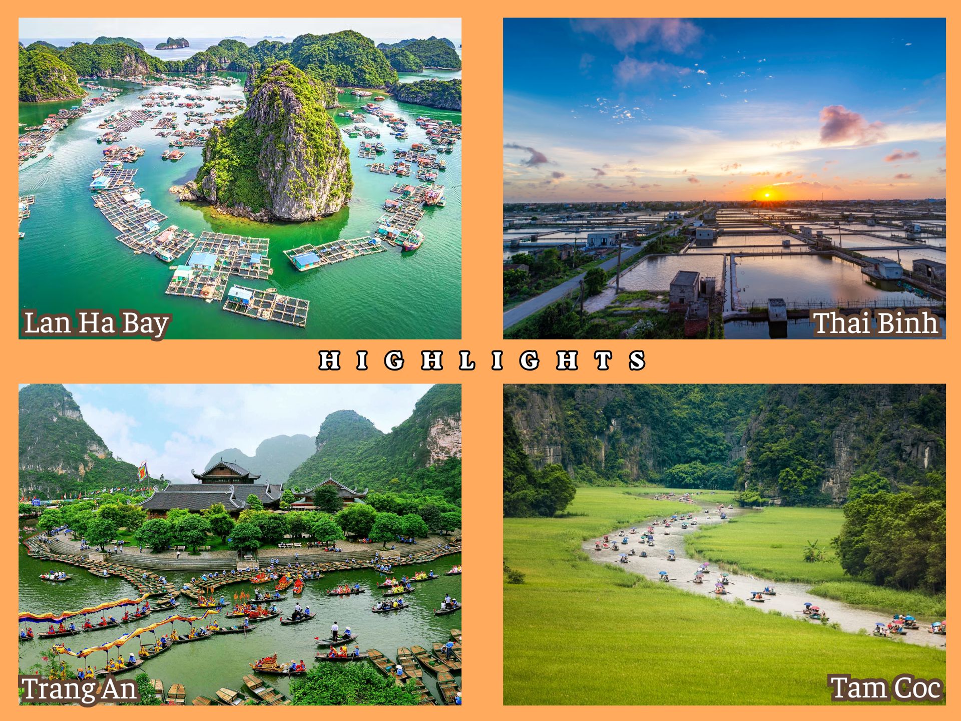 Highlights of the Cat Ba Island to Ninh Binh Private Transfer