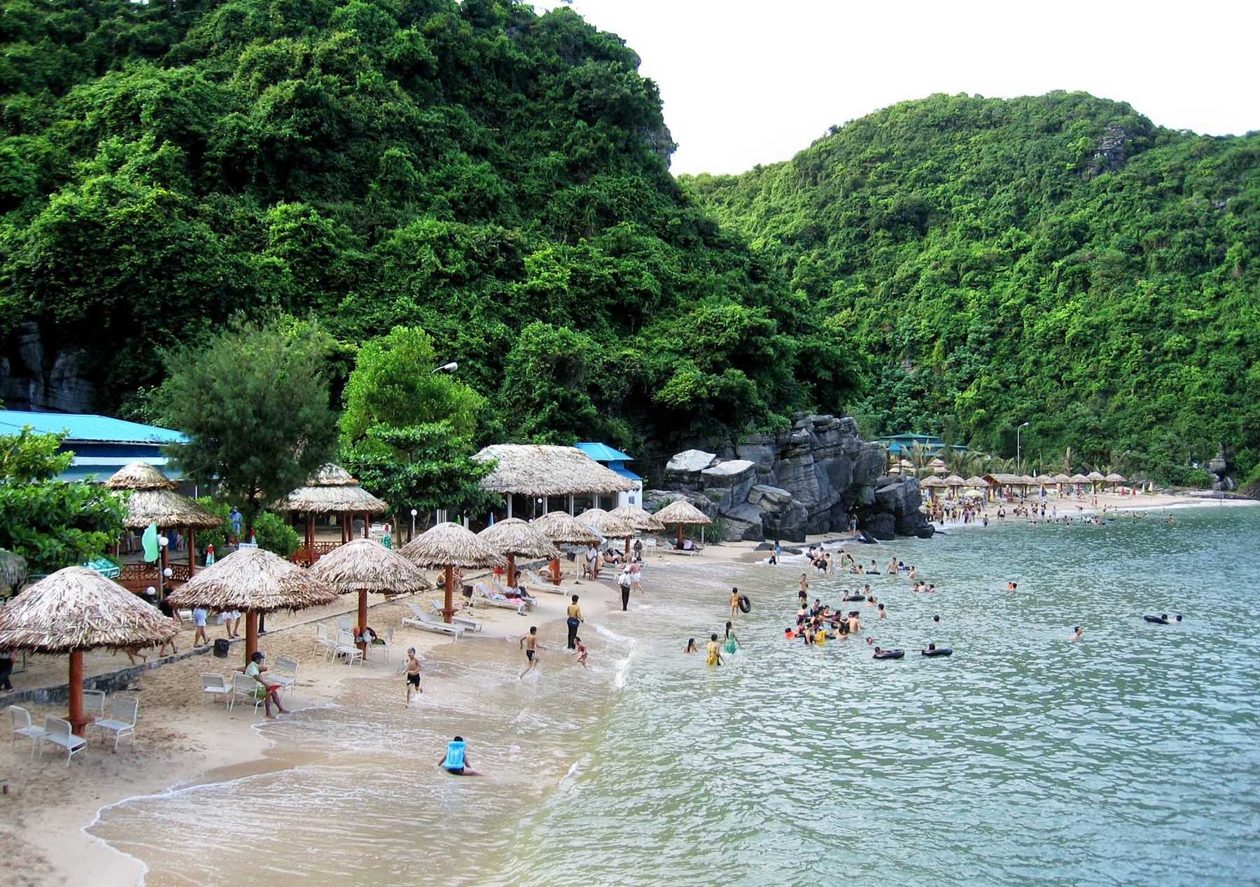 Cat Ba Island beach — reachable by ferry from Hai Phong