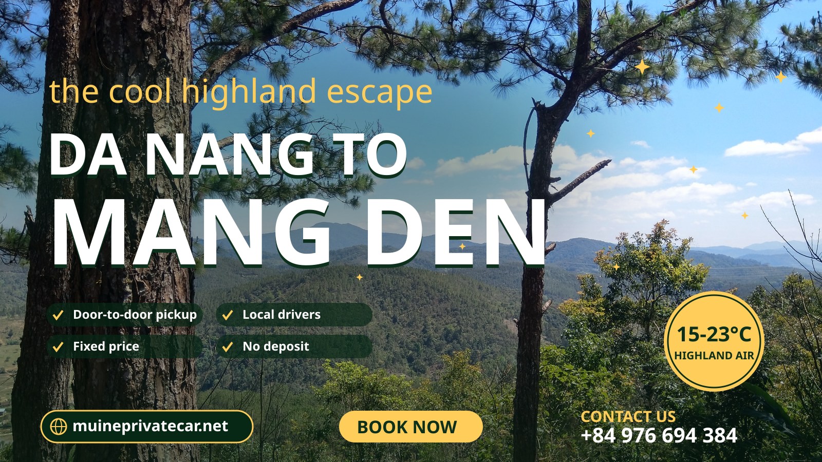 Da Nang to Mang Den private car