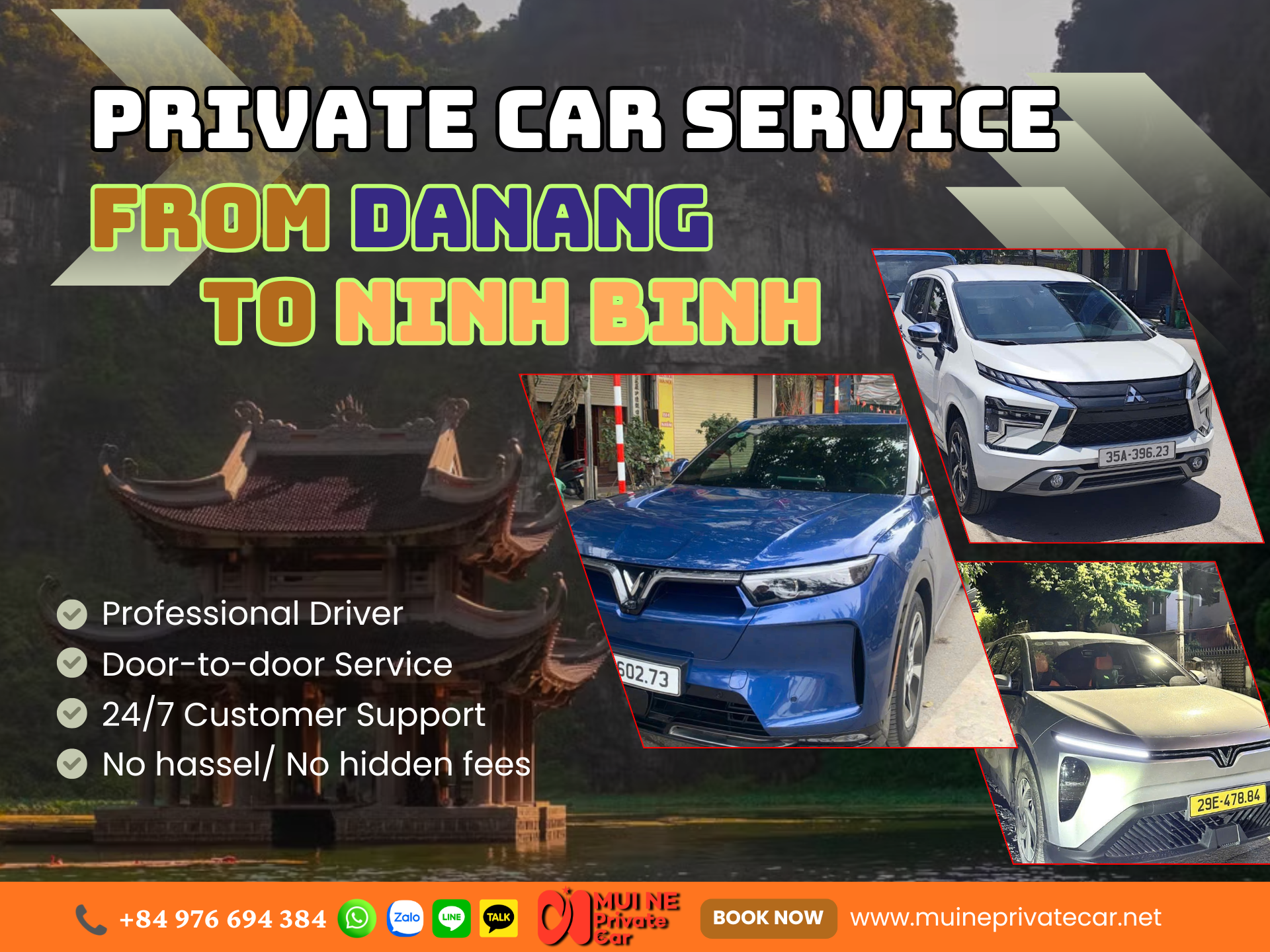 Da Nang to Ninh Binh Private Car Transfer - Mui Ne Private Car