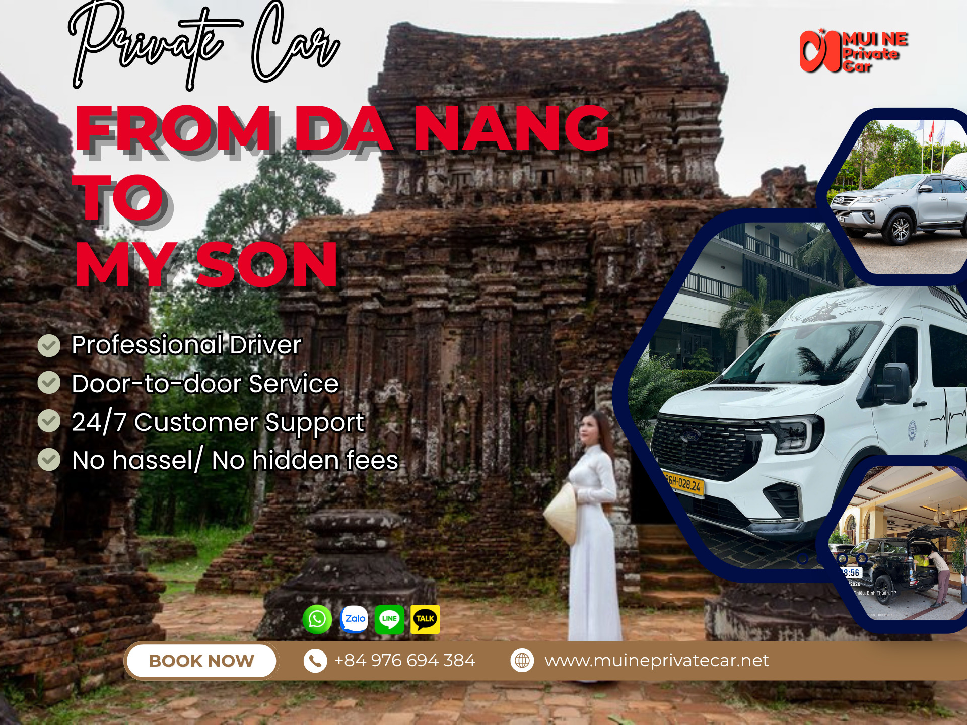Da Nang to My Son private car trip to the Cham temple towers