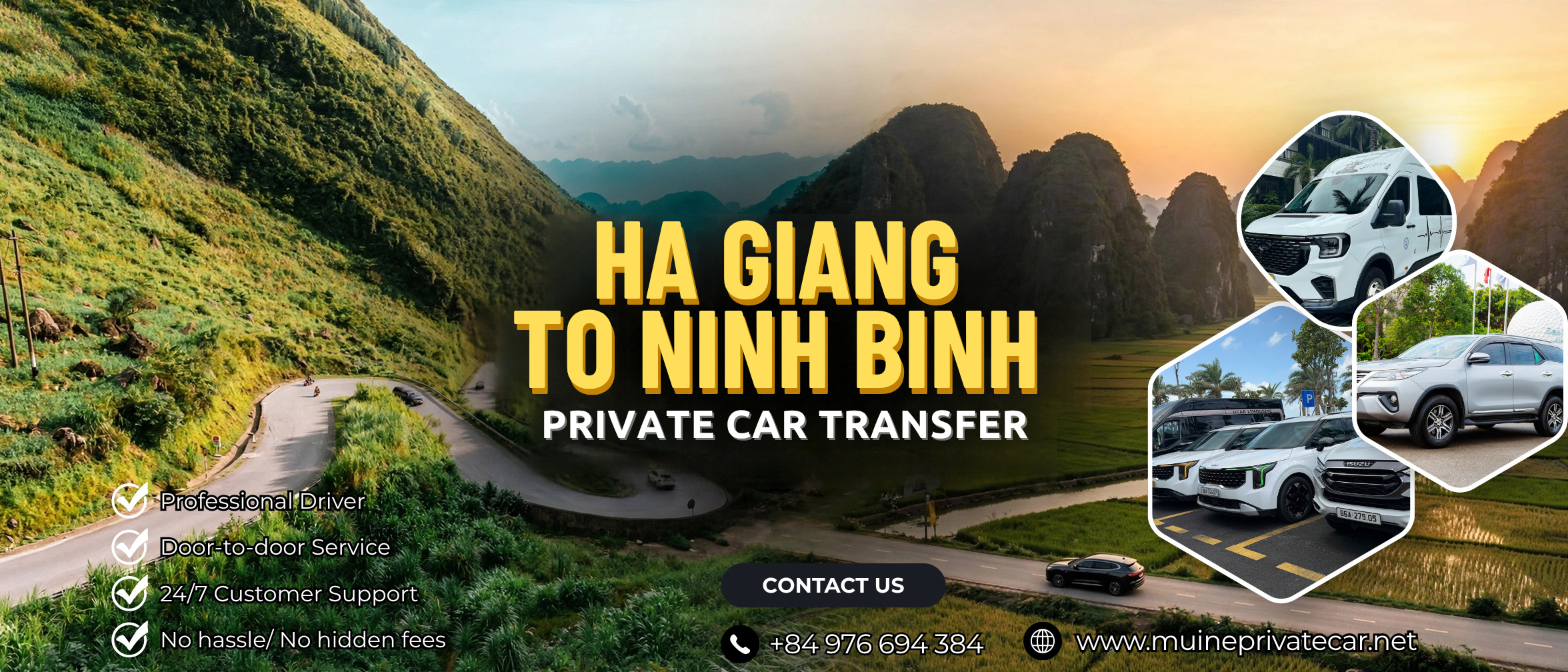Ha Giang to Ninh Binh private car transfer
