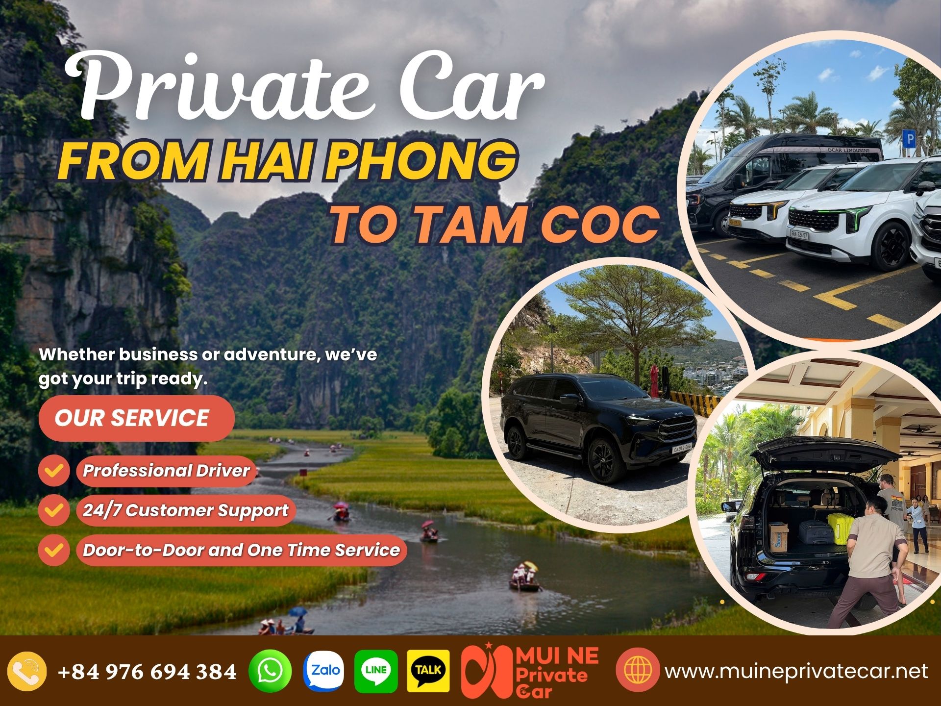 Hai Phong to Tam Coc Private Car Transfer - Mui Ne Private Car