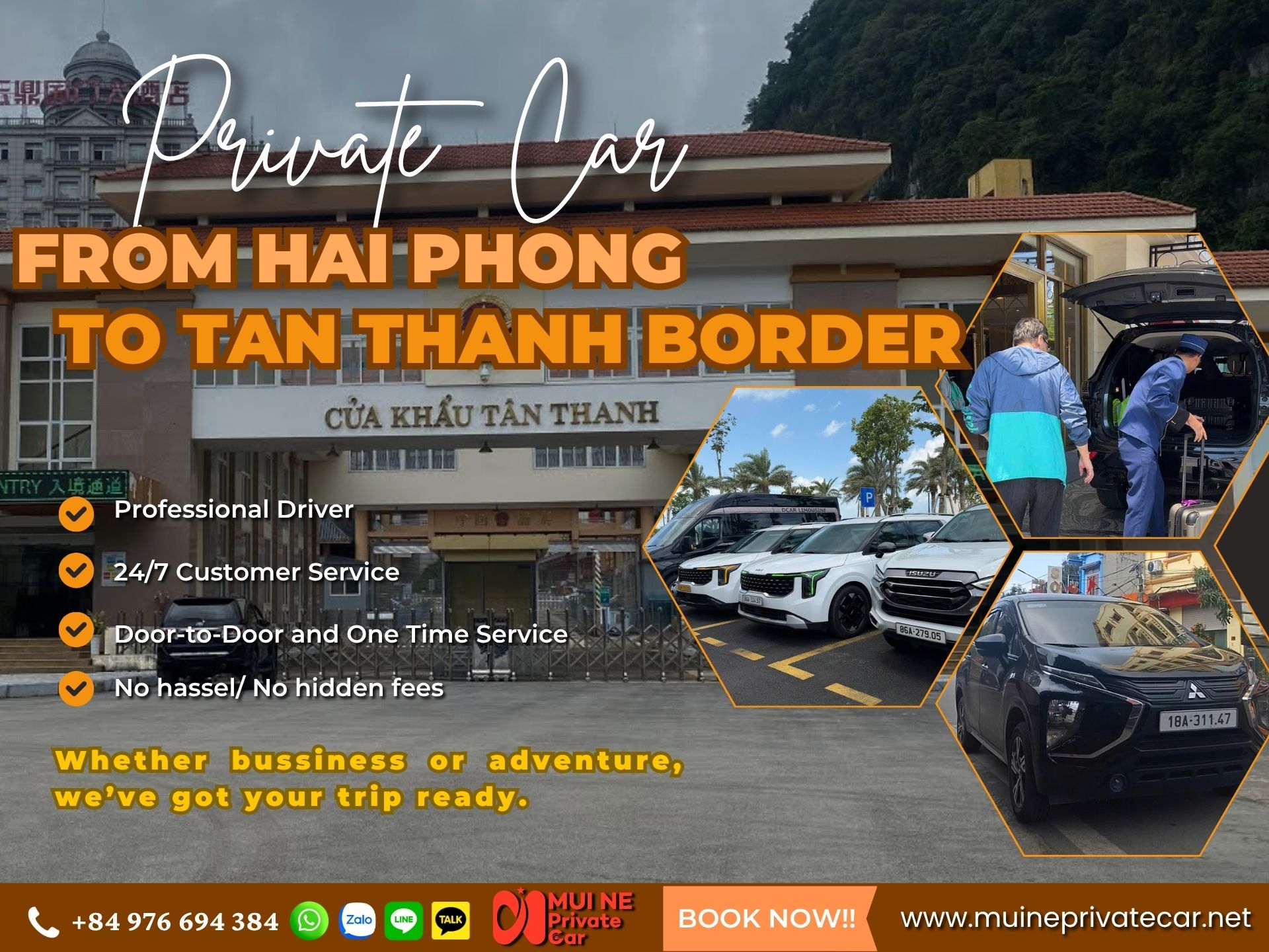 Hai Phong to Tan Thanh Border Gate Private Car Transfer - Mui Ne Private Car