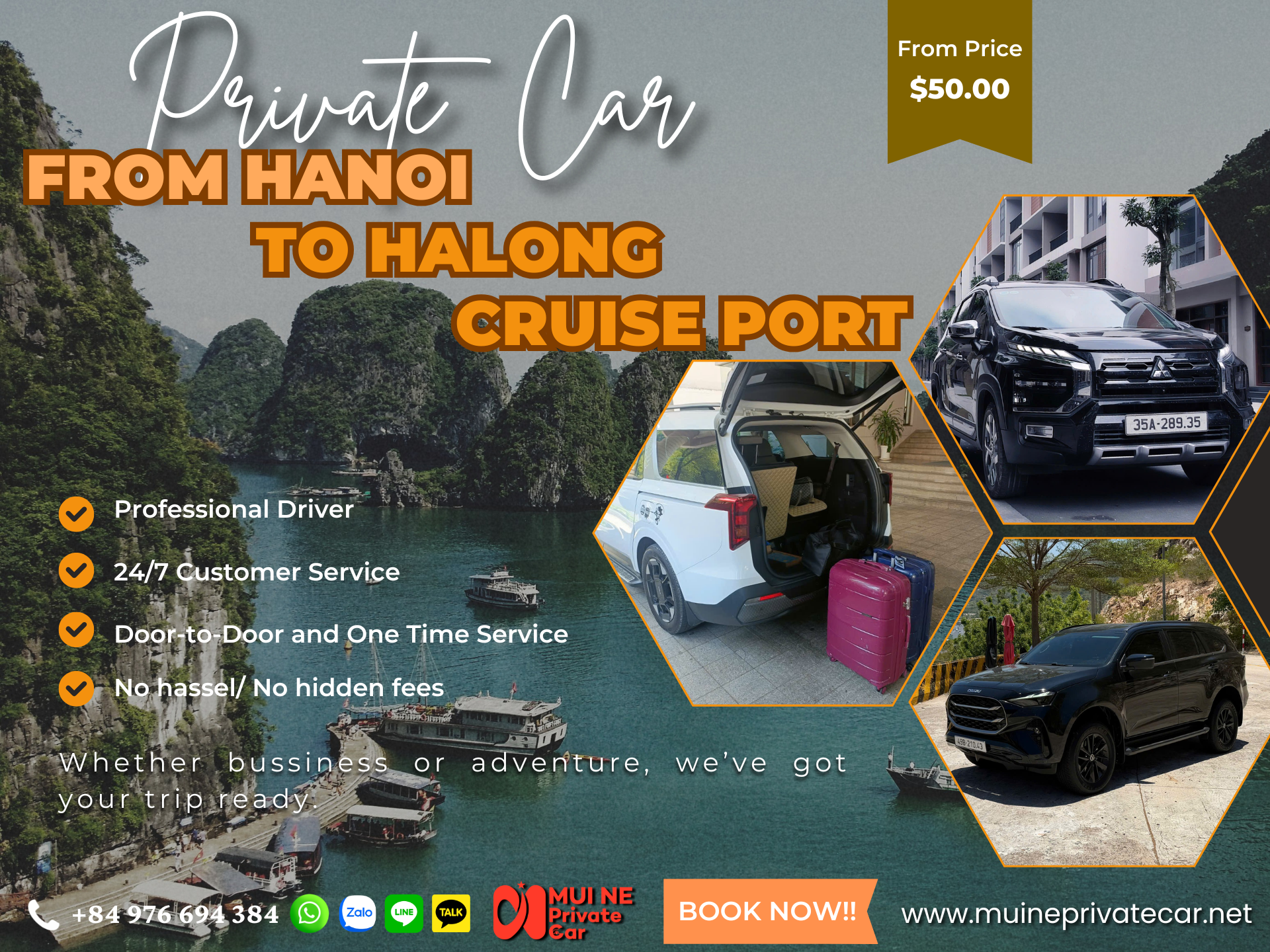 Hanoi to Halong International Cruise Port Private Car Transfer - Mui Ne Private Car