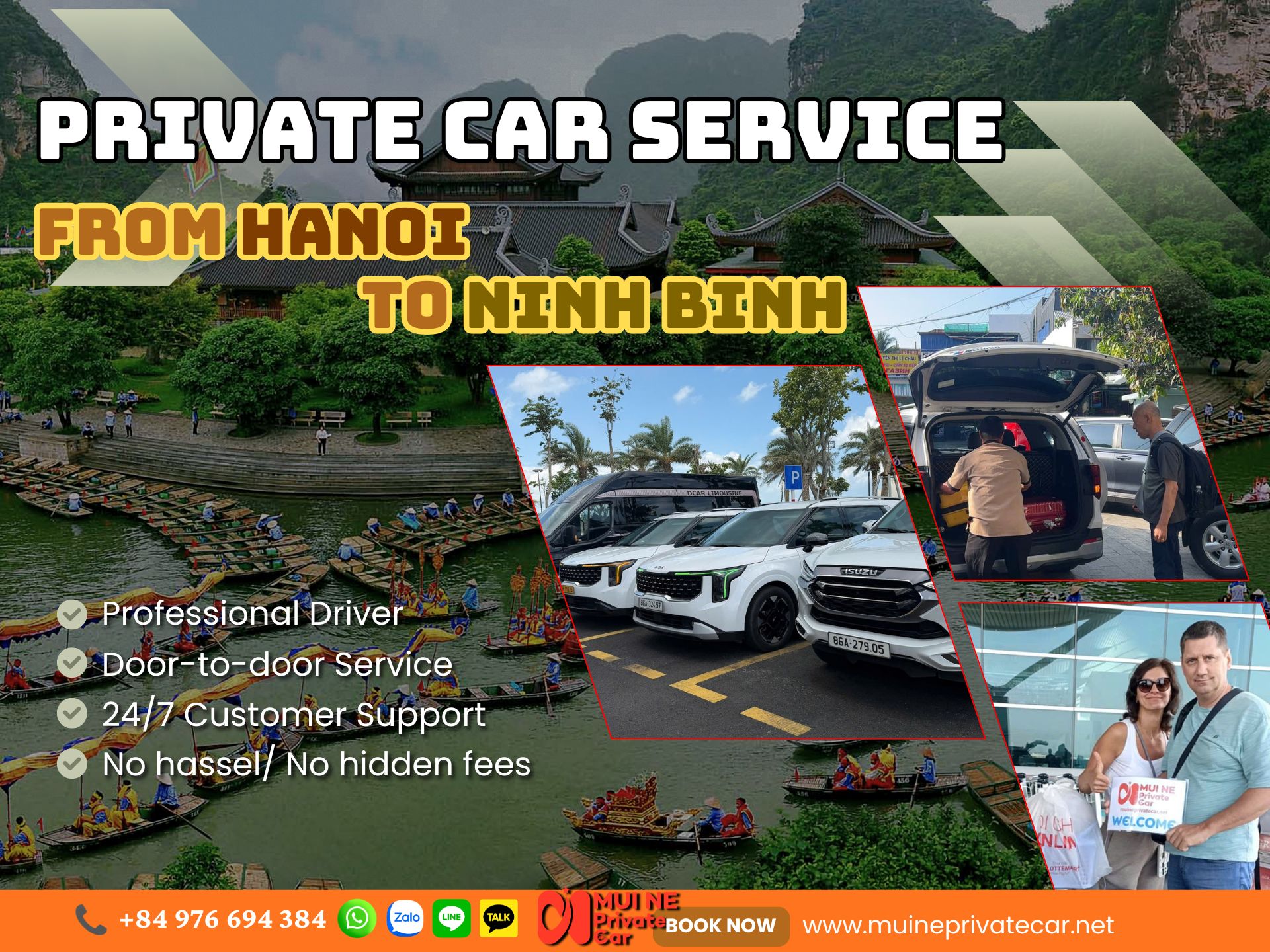 Hanoi to Ninh Binh Private Car Transfer