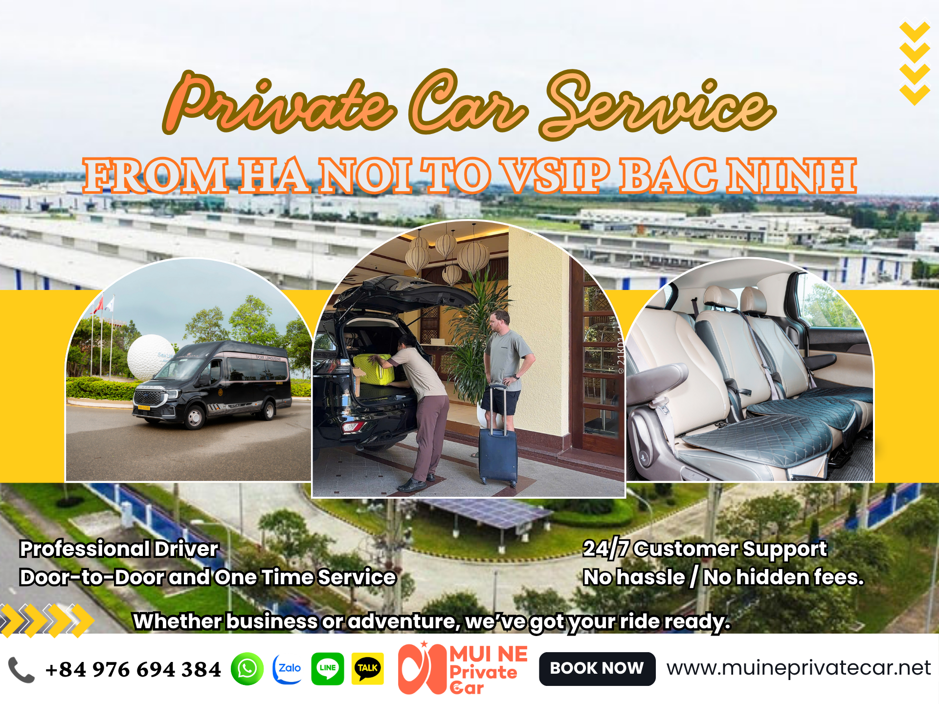 Private car Hanoi to VSIP Bac Ninh