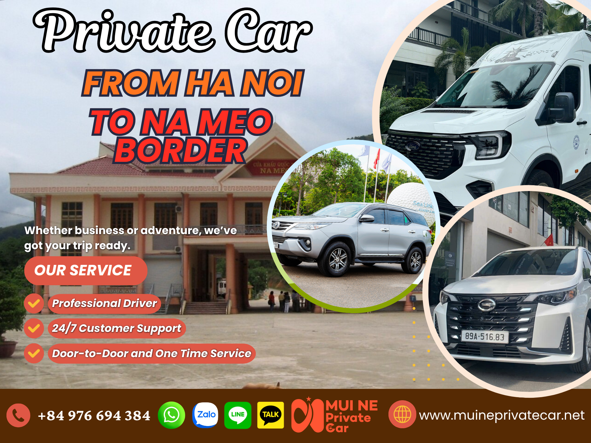 Private car Hanoi to Na Meo Border Gate