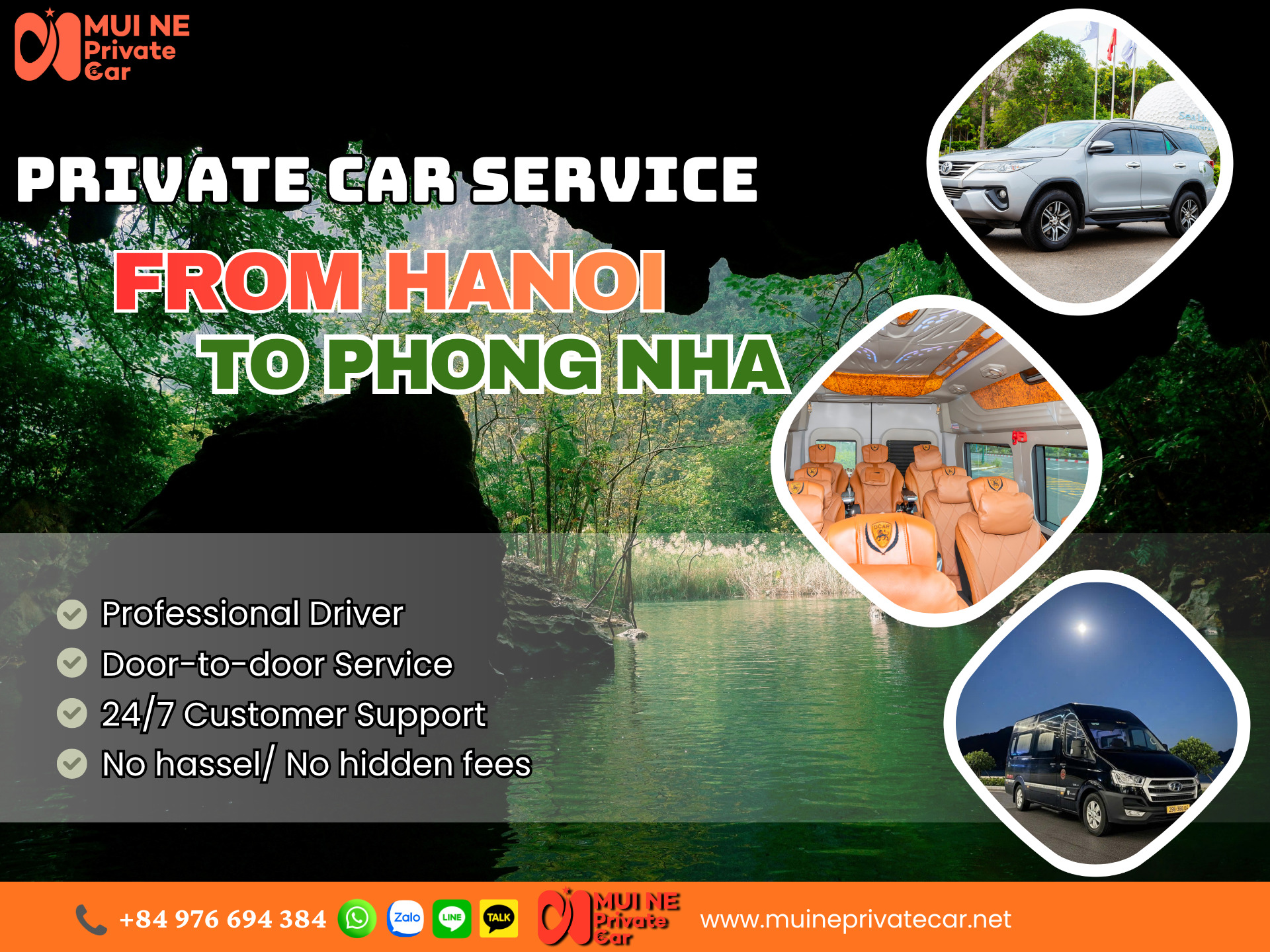Hanoi To Phong Nha Private Car