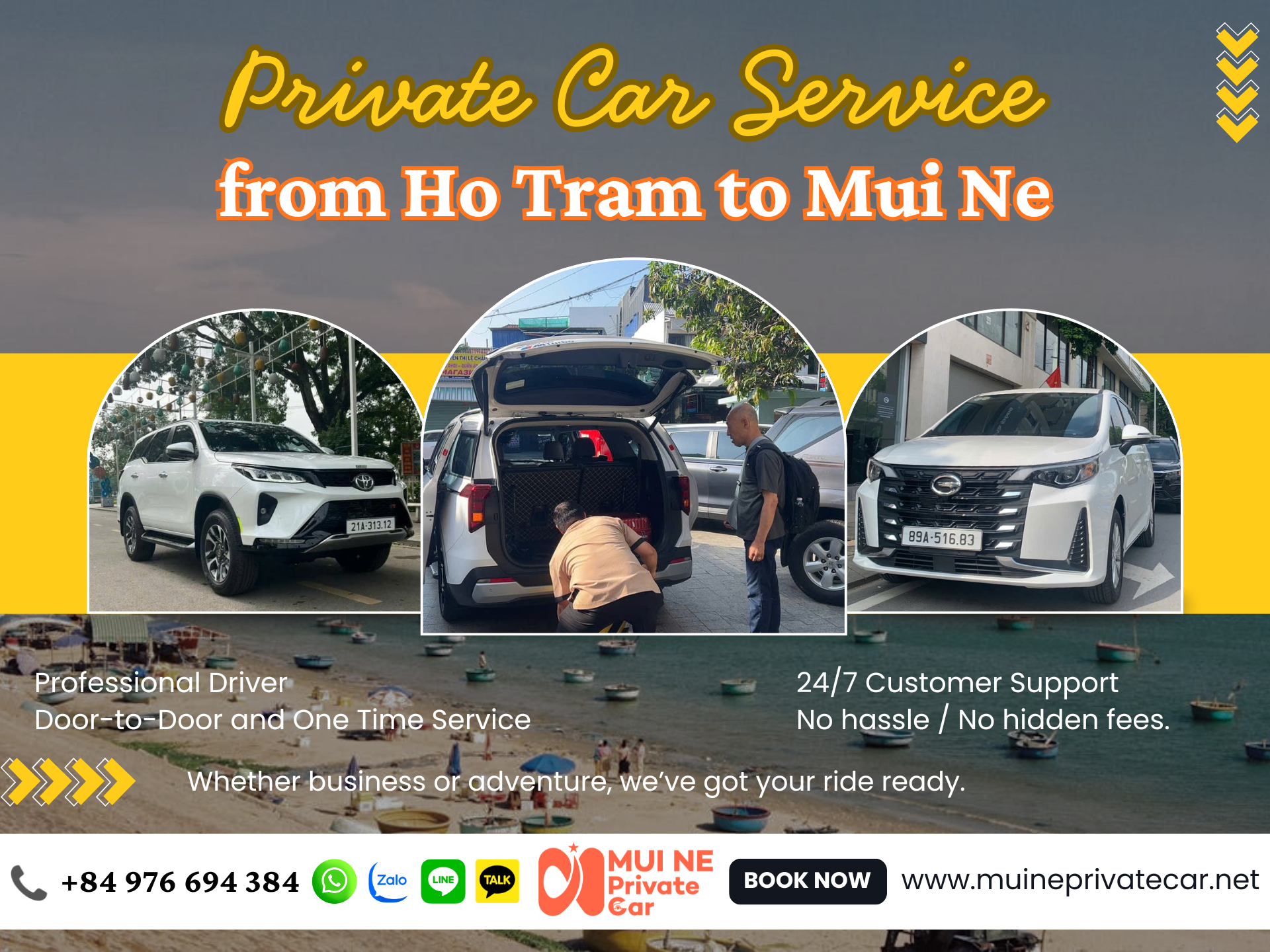 Ho Tram to Nha Trang Private Car Transfer - Mui Ne Private Car