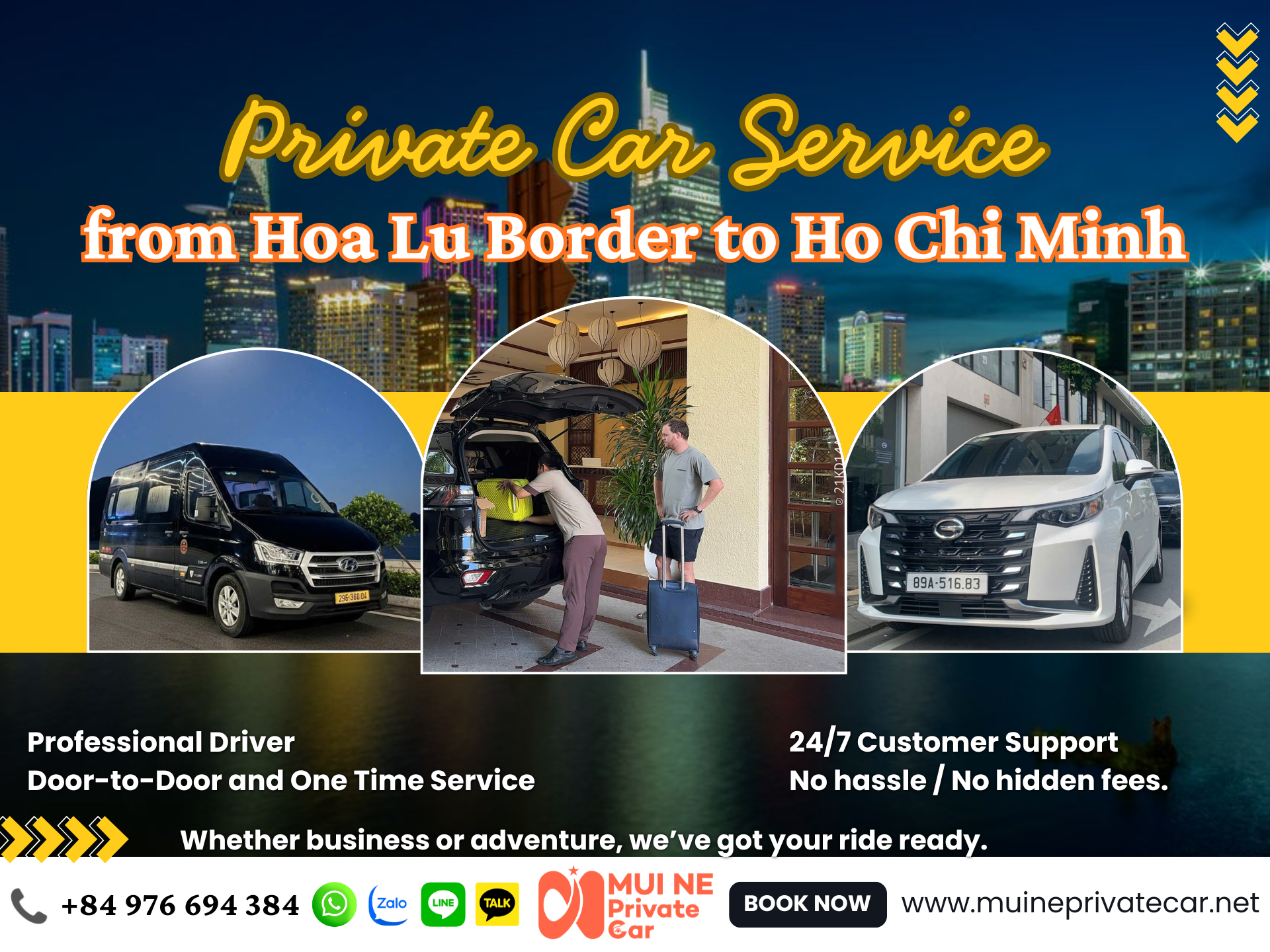Hoa Lu Border Gate to Ho Chi Minh City Private Car Transfer - Mui Ne Private Car