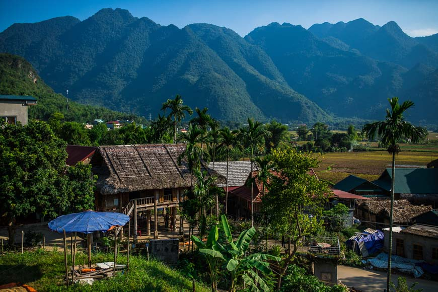 Scenic private car drive from Mai Chau valley to Ha Giang mountain pass