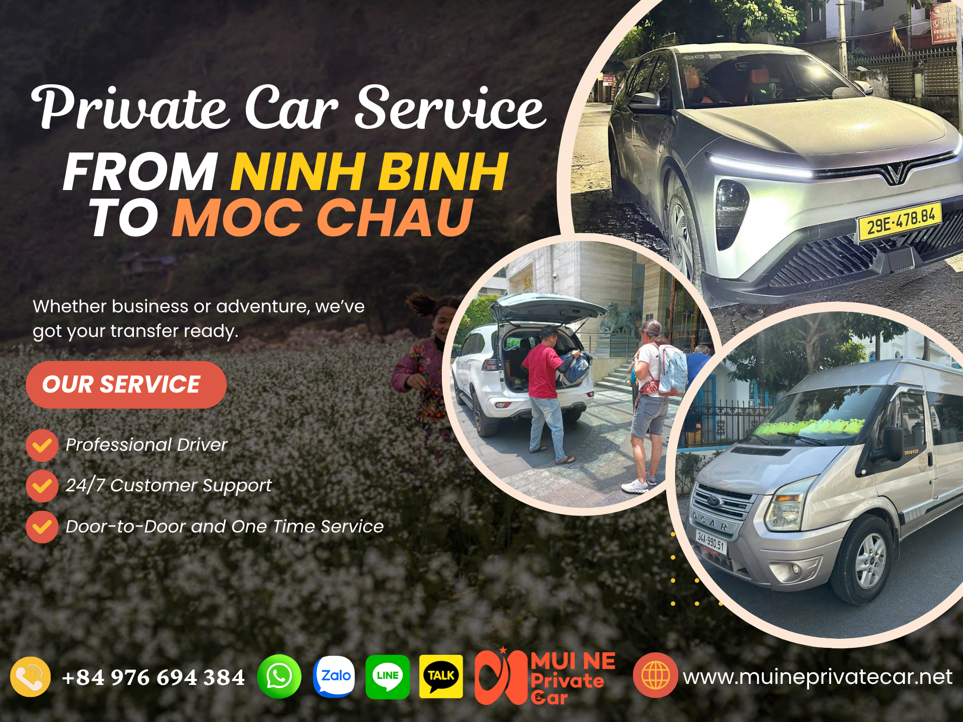 Tram Tau to Mu Cang Chai Private Car Transfer – Mui Ne Private Car
