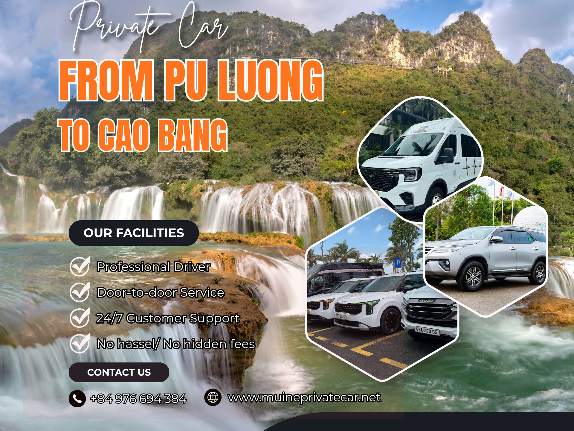 Pu Luong to Cao Bang Private Car Transfer
