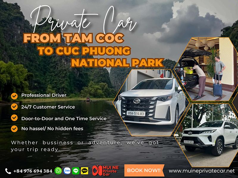 Tam Coc to Cuc Phuong National Park Private Car Transfer - Mui Ne Private Car