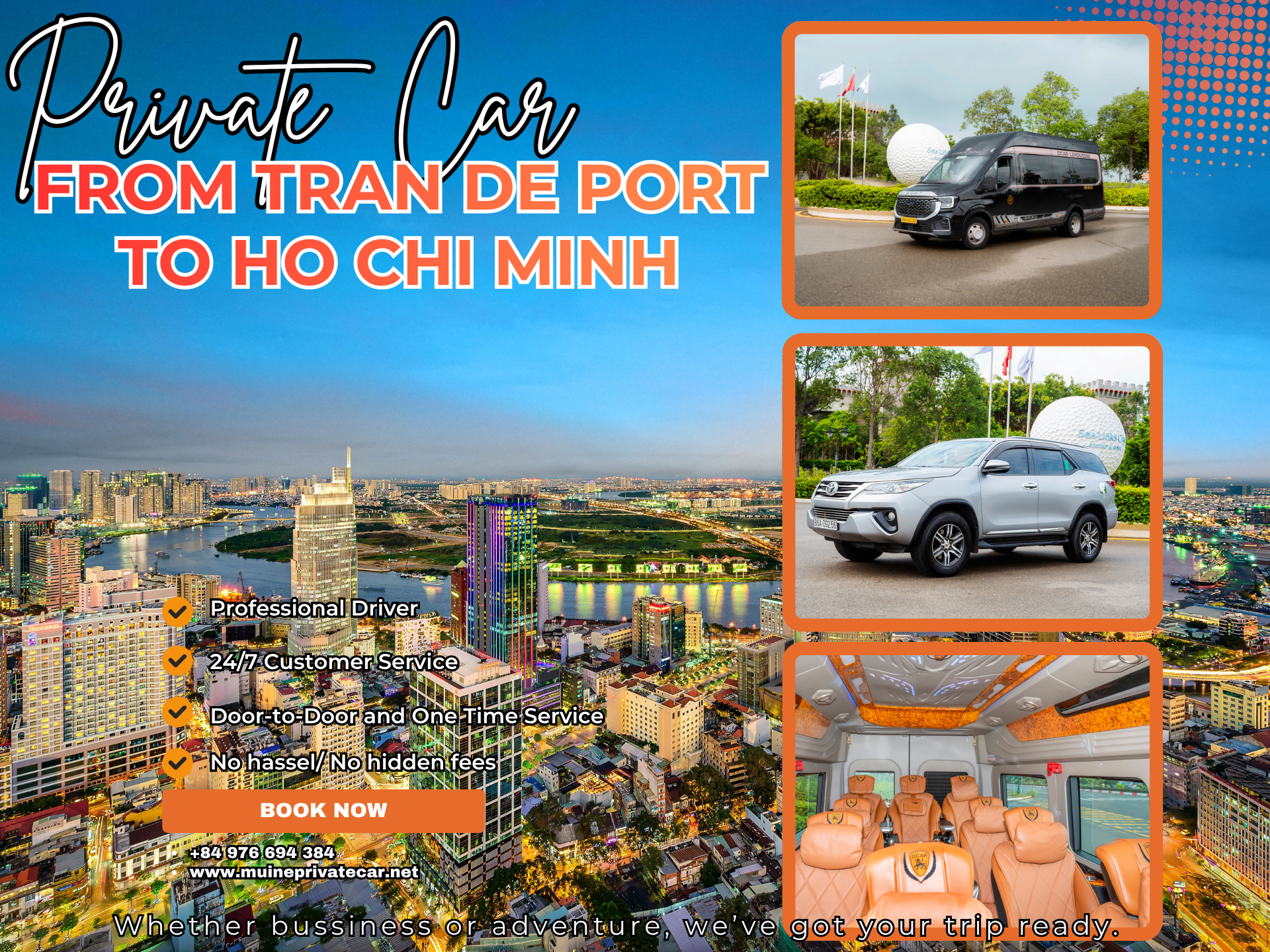 Private Car Tran De Port to Ho Chi Minh
