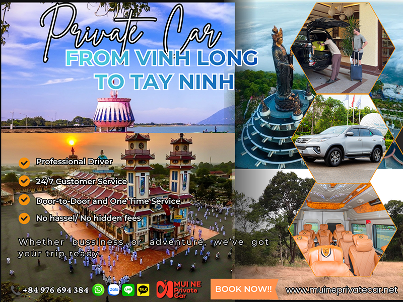 Private car Vinh Long to Tay Ninh